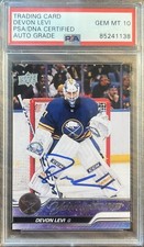 Devon Levi Signed 23-24 Upper Deck Young Guns RC PSA/DNA GEM MT 10 AUTO Sabres