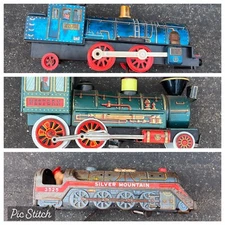Vtg 1960s Western Special Locomotive Tin Train By Modern Toys Lot Of 3
