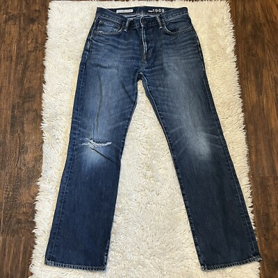 Gap 1969 Jeans Mens Size 31x32 Blue Standard Fit Denim Medium Wash Faded 