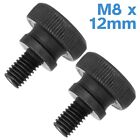 <!--F#f_0-->2pcs M8 x 12mm Black Steel Thumb Screws Knurled Head Nut Lock Clamp Hand Tighten<!--F/-->