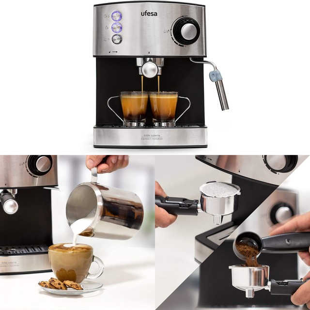 Ufesa Ce7141- Macchina per Caffè Espresso 1050 W 2 Tazze Capacità di 1 5 L  | Acquisti Online su eBay