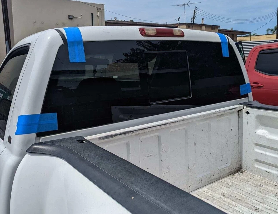 Fit 1999-2006 Chevy Silverado Manual Sliding Window Back Glass (One Panel)NoHeat Foto 4 de 4