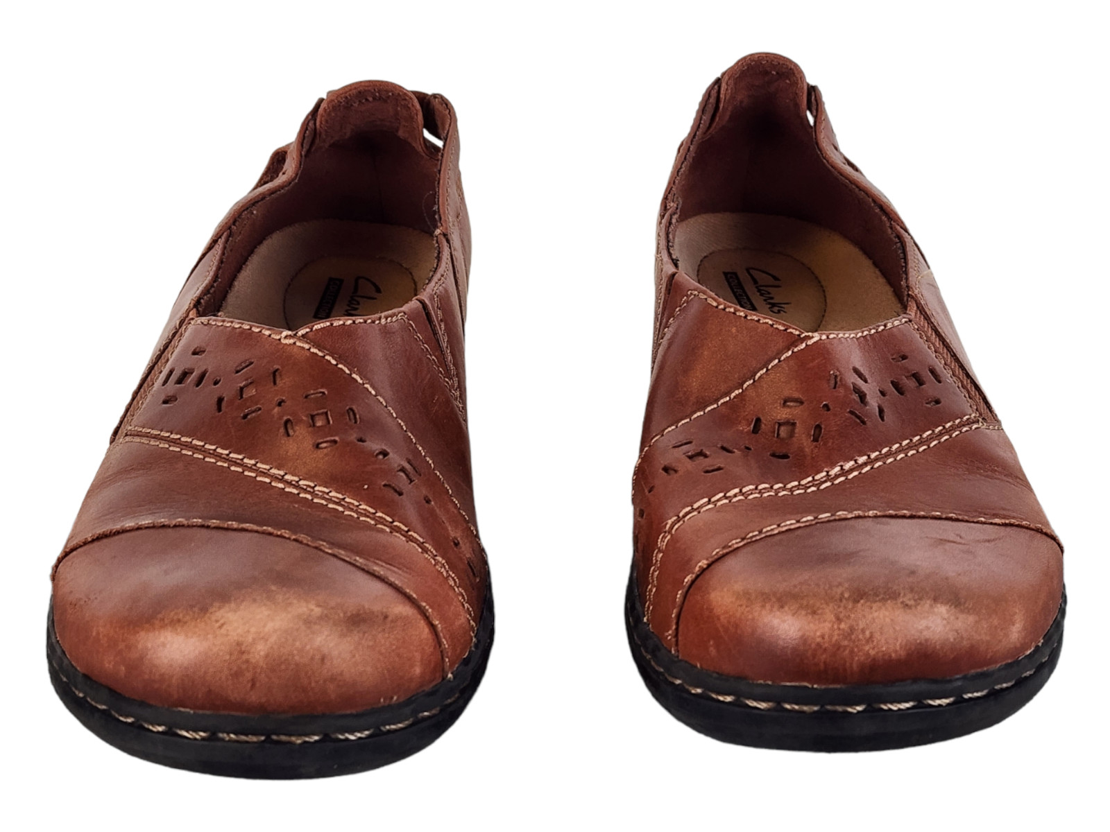 Clarks Evianna Fig4  Women's Mary Janes Shoes Size 8 Leather Brown image 2