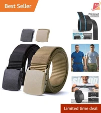 2 Pack Nylon Tactical Belts 1.5" Quick Dry Lightweight Outdoor Gear