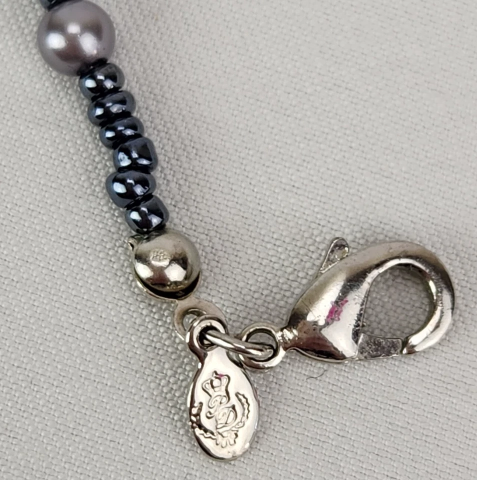 Collar Premier Designs Gris Plata Bronce Color Vidrio Cuentas Semilla 22" Foto 2 de 4