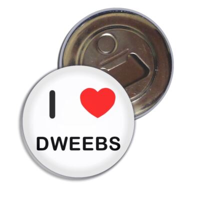 Dweebs I Love Herz Kühlschrankmagnet Flaschenöffner (55 mm)