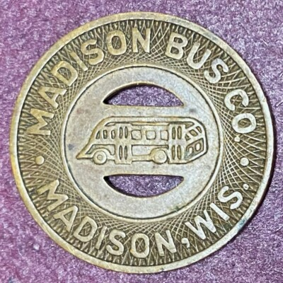 #ad #ad Madison Wisconsin WI Madison Bus Co. One Fare Transit Token $9.99