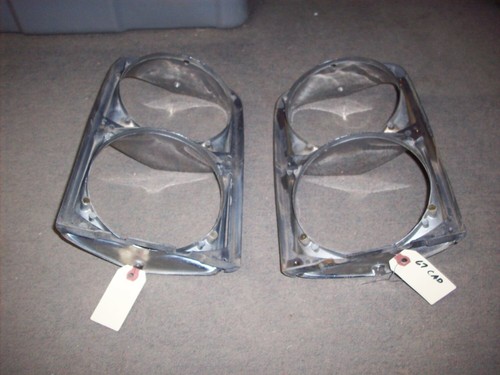 1967 Cadillac Headlight bezels and backing plate - Picture 4 of 5
