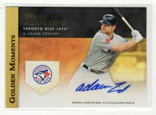 2012 Topps Adam Lind Golden Moments Autograph GMA-AL Certified Auto