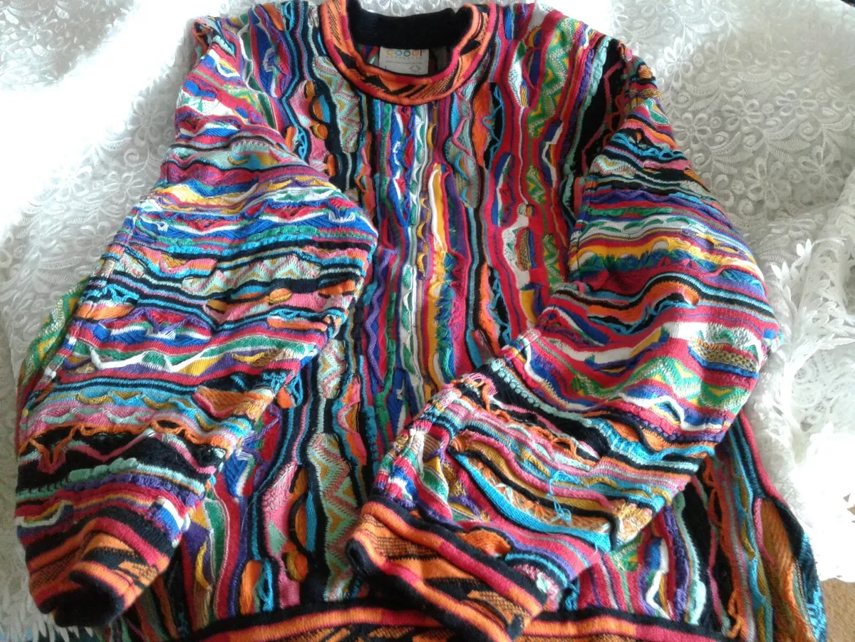 RARE 90s Vtg COOGI Australia NEON-BIGGIE-MCGREGOR sweater | eBay