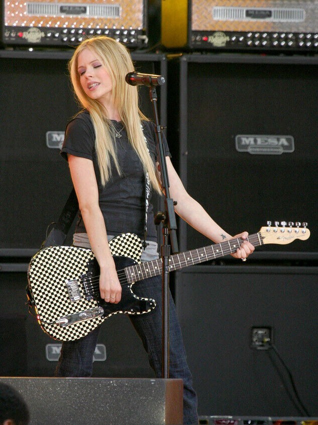 Avril Lavigne 18x24 Poster Playing Guitar on Stage | eBay