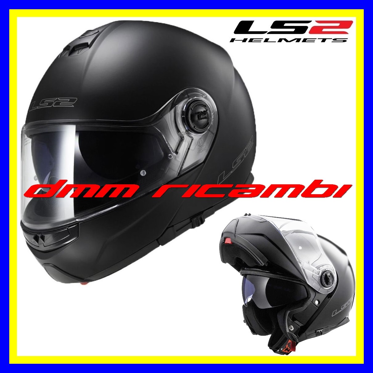 Casco modulare integrale apribile LS2 FF325 STROBE Tg.L Nero Opaco Easy