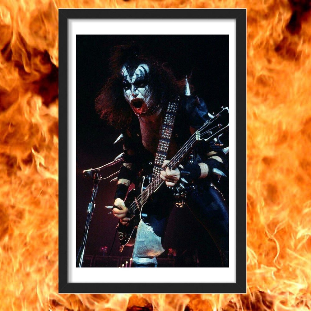 Kiss 1975 11x17 Poster Gene Simmons The Demon Bleeding Out The Mouth
