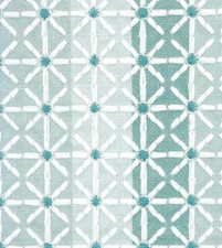 Eastern Accents Trellis Lattice Embroidery Fabric- Orea / Spa 4.40 yds FB1-027