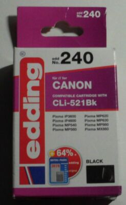Ink for Canon iP3600 iP4600 MPS540 MPS550 MP 620 630 640 980 990 ers CLI-521BK