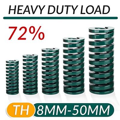Heavy Load Duty Compression Die Spring ISO - 8-50mm Diameter & Up To 300mm Long
