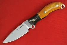 Busse Custom BAD Variant .14" Satin INFI Black Canvas G-rexed Fossil Bark Handle