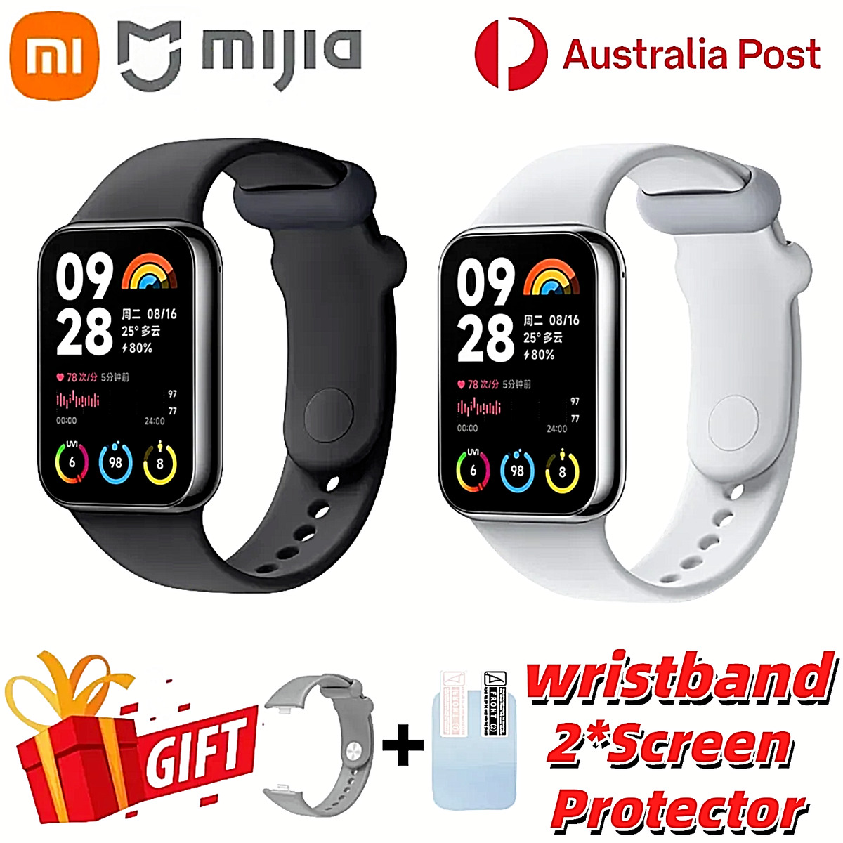 Xiaomi Smart Band 8 Pro AMOLED Tracker Fitness Heart Rate Activity IOS  Android