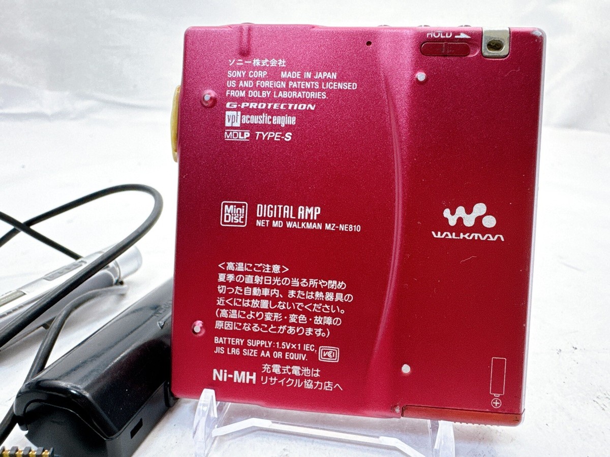 Sony Walkman MZ-NE810 Red Net MD MiniDisc Player USB Sony Walkman MZ-NE810 Red Net MD MiniDisc Player USB