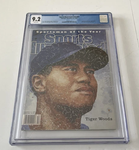 Newsstand CGC 9.2 Tiger Woods SPORTS ILLUSTRATED SOY Cover December 23, 1996