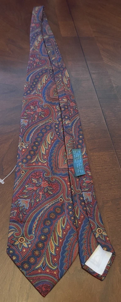 Corbata de cuello vintage Louis Boston 100 % seda para hombre hecha en Italia Foto 3 de 4