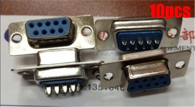 10X 9 Pin D-Sub Female DB9F Solder Type Connector DB9 New Ic ob