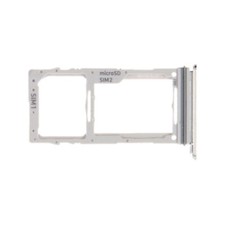 SIM Micro SD Card Tray Dual for Samsung Galaxy S10 Lite Silver Replacement