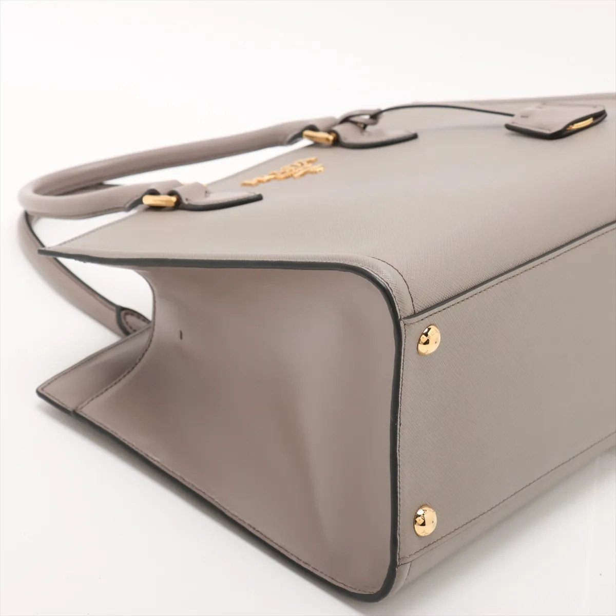 Prada Saffiano Leather 2 Way Handbag Gray 1BA228  thumbnail 4