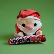 New Zuru Snackles Kris Santa Claus 14" Plush Holding Mentos Candy Cane Christmas