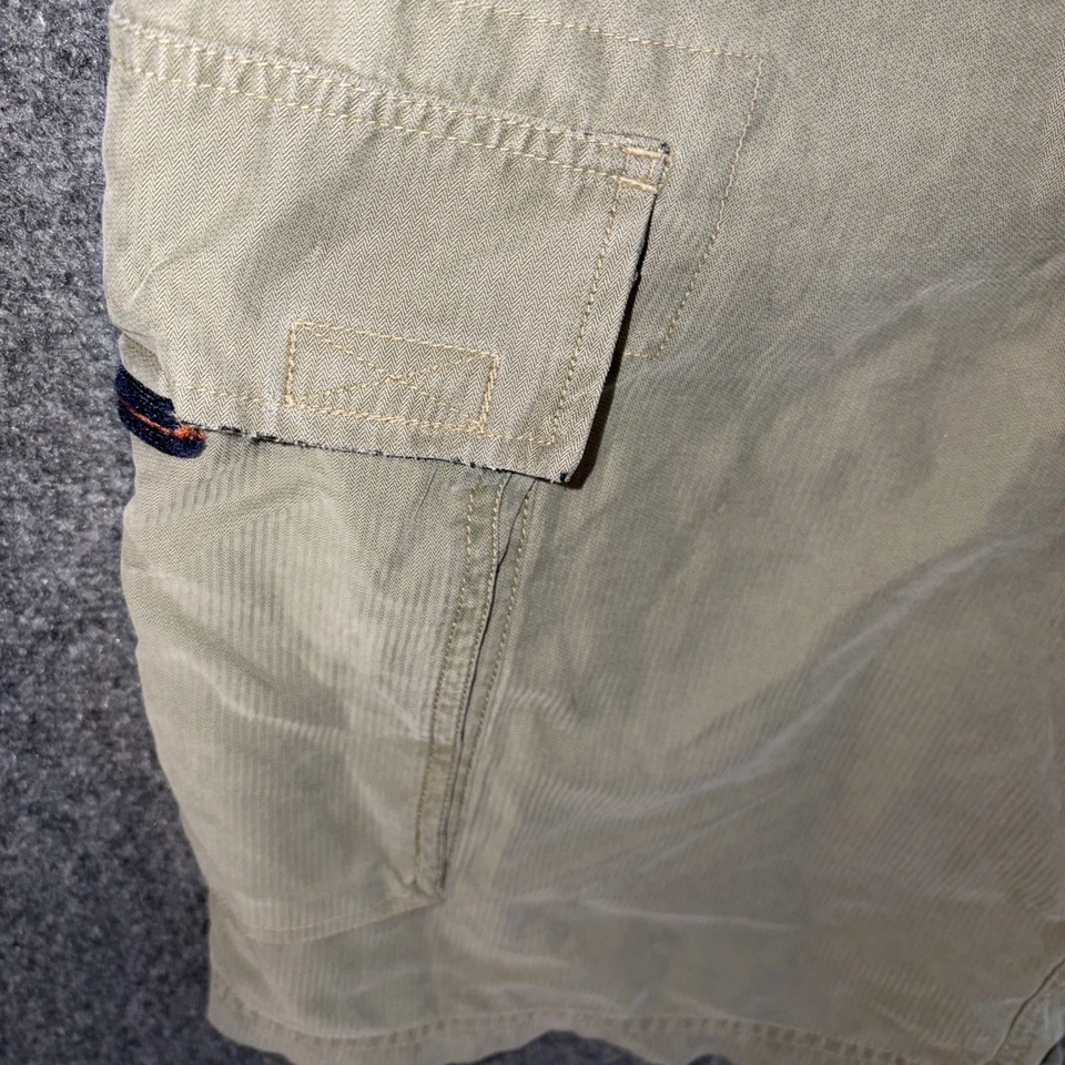 Vtg Abercrombie & Fitch Mens Cargo Shorts Large 34 Green Belted Nylon Cotton Y2K - Image 2 of 4