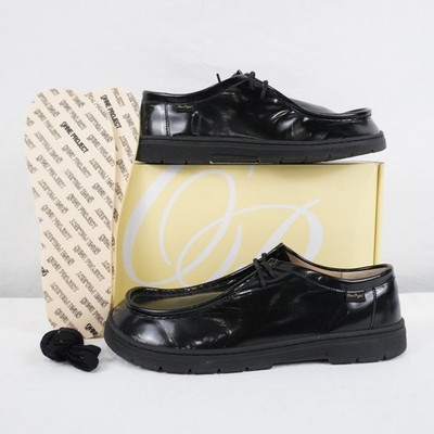 Ohne Project Milos Barefoot Lace-Up Shoes In Glossy Black - Unisex Size M9/W11