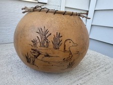 Decorate Gourd Bowl with Duck Design Decor 7x7x7  