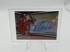 2012 Bowman Platinum Prospects Refractor Kole Calhoun Rookie Autographed Card. rookie card picture