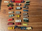 Lot of 25+ Vintage Lesney Matchbox Cars, Trucks, Trailers, Tractors, Boats, Etc.