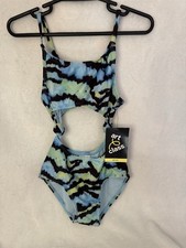 Art Class Blue Tiger Dream One Piece Swimsuit Girls XSmall 4/5 NWT