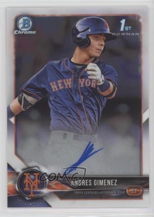 2018 Bowman Chrome Prospect Auto Andres Gimenez #CPA-AG Auto 0l44