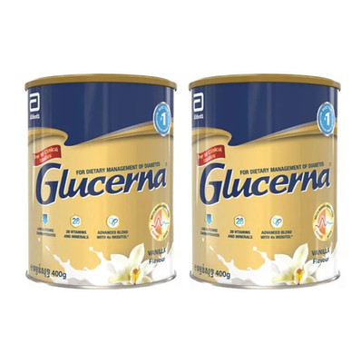 2x Glucerna Triple Care Abbott Diabetic Milk Powder Vanilla 400g Free shipping