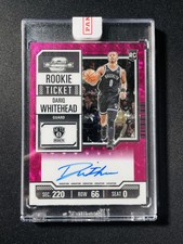 2023-24 Contenders Optic Auto Dariq Whitehead RC Fotl Pink 11/13 Encased XV44