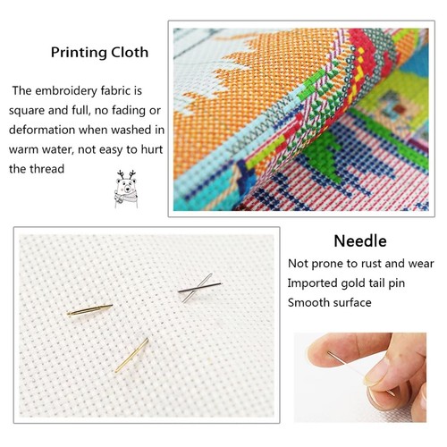 Stamped Cross Stitch Kits Full Range of DIY Needlepoint for Adult Beginners A... - Picture 6 of 8