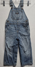 Vintage OshKosh B Gosh Carpenter Denim Overalls 24M Toddler Snap Legs Pants