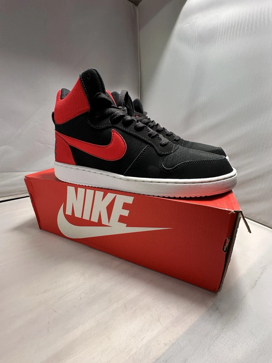 Nike Court Borough Mid Black Action Red for Sale | Authenticity