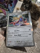 pokemon Cards Zacian Holo Basic. 2023 1pcs+1pcs Sleeve #136/182