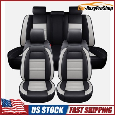 For Kia Luxury Car Seat Covers Full Set Front Rear Leather Pad 5-Seater Cushion