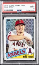 2020 TOPPS SILVER PACK 1985 CHROME PROMO #1 MIKE TROUT PSA 9