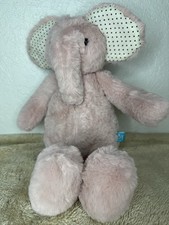 Manhattan Toy Plush Elephant Polka Dot Ears Pink Stuffed Animal Lovey Soft