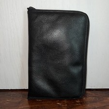 Vintage Black Pebble Finish Connoisseurs Travel Jewelry Case Light Padded Velvet