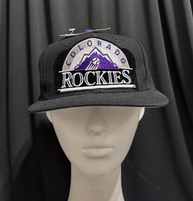 Vintage 90s Colorado Rockies Snapback Baseball Hat MLB Cap Drew Pearson NOS (M)