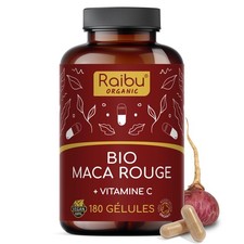 Maca du Pérou BIO - 180 gélules de Maca Rouge - Équilibre hormonal féminin