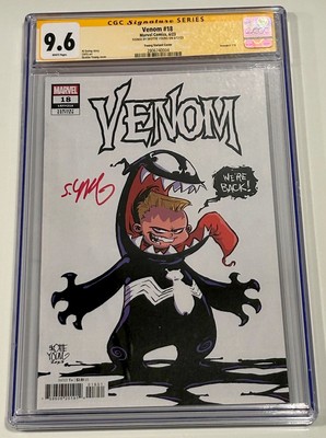 Venom #18 CGC 9.6 SS Skottie Young Variant Cover Marvel 2023   Signed