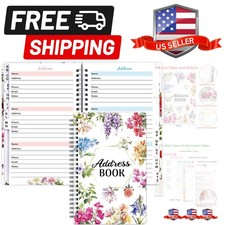 Address Book with Alphabetical Tabs Password Record Book Address Organizer No...